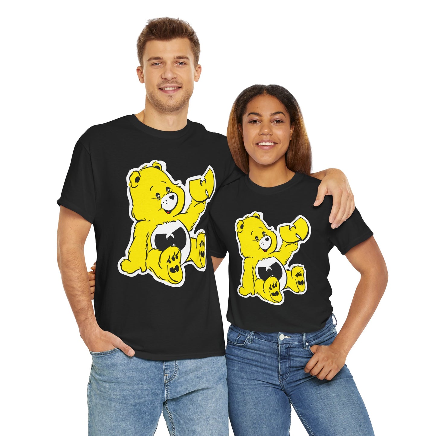 WU bear stare Unisex Heavy Cotton Tee - Retro Graphic Tee, Gift for Comic Fans, Casual Wear, Unique Streetwear, Birthday Present