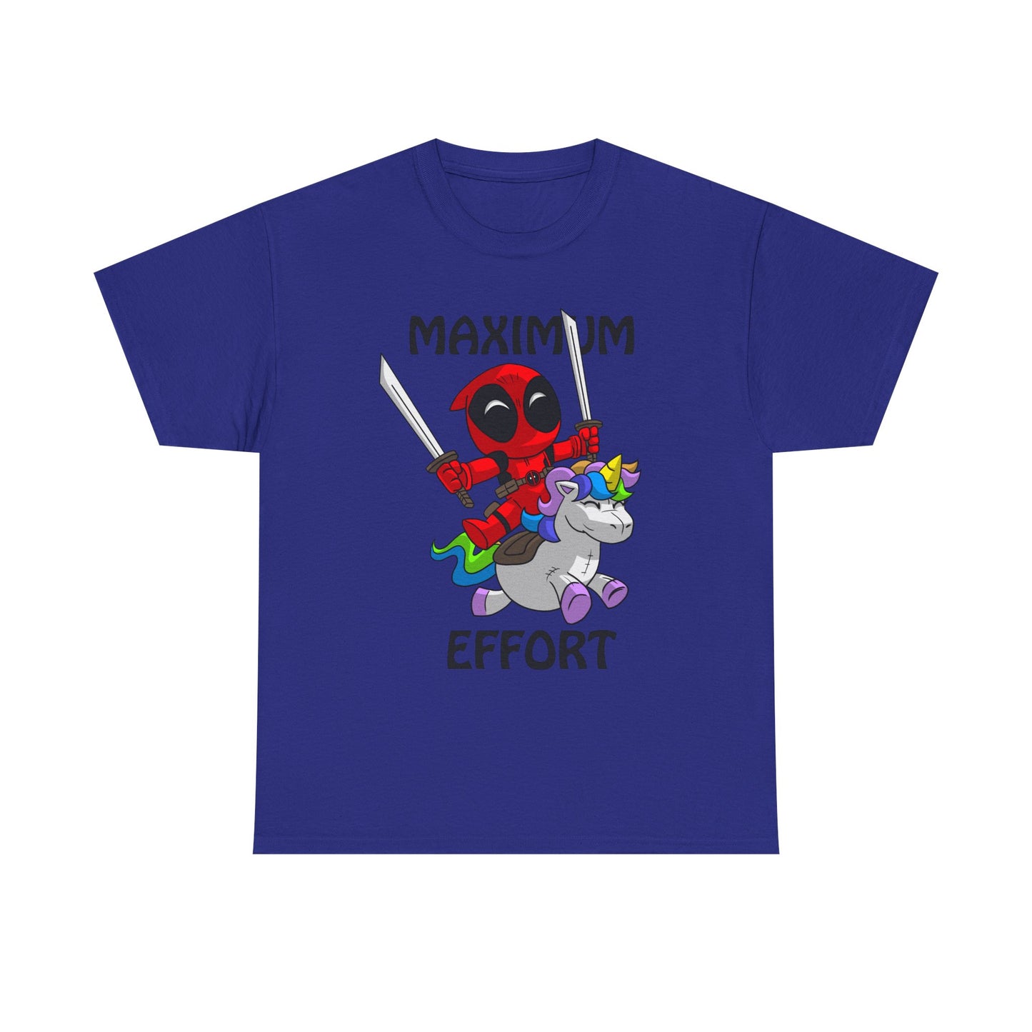 Max Effort Unisex Heavy Cotton Tee - Retro Graphic Tee, Gift for Comic Fans, Casual Wear, Unique Streetwear, Birthday Present