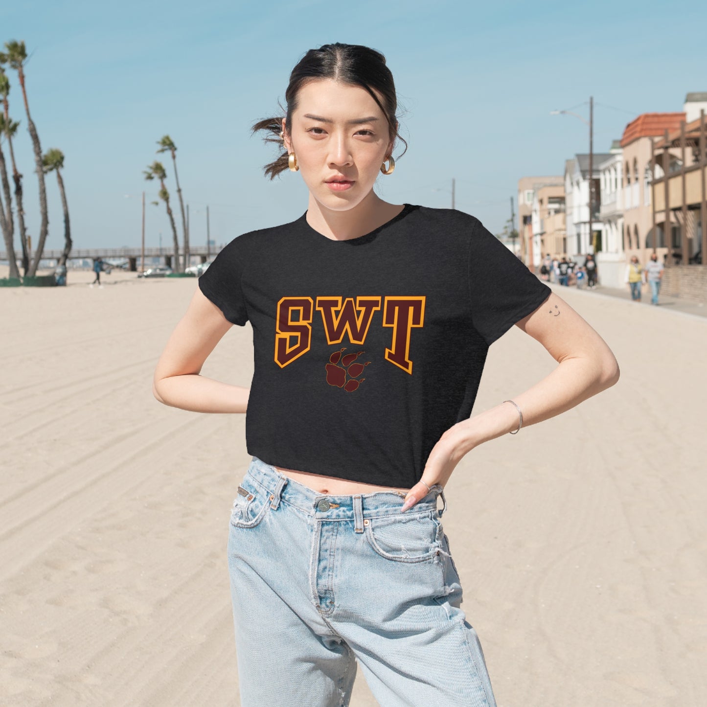 SWT Women's Flowy Cropped Tee