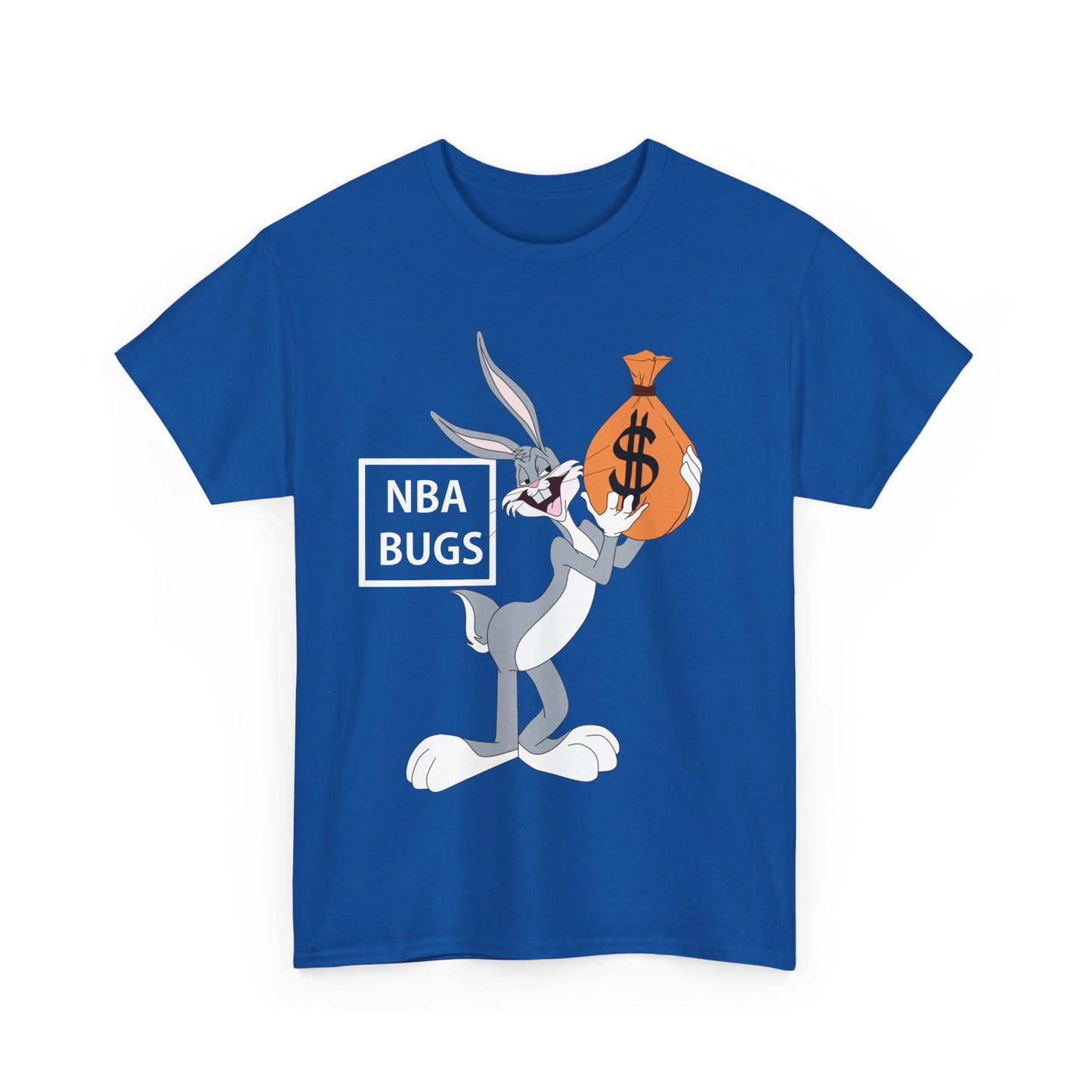 NBA Bugs Unisex Heavy Cotton Tee - Retro Graphic Tee, Gift for Comic Fans, Casual Wear, Unique Streetwear, Birthday Present