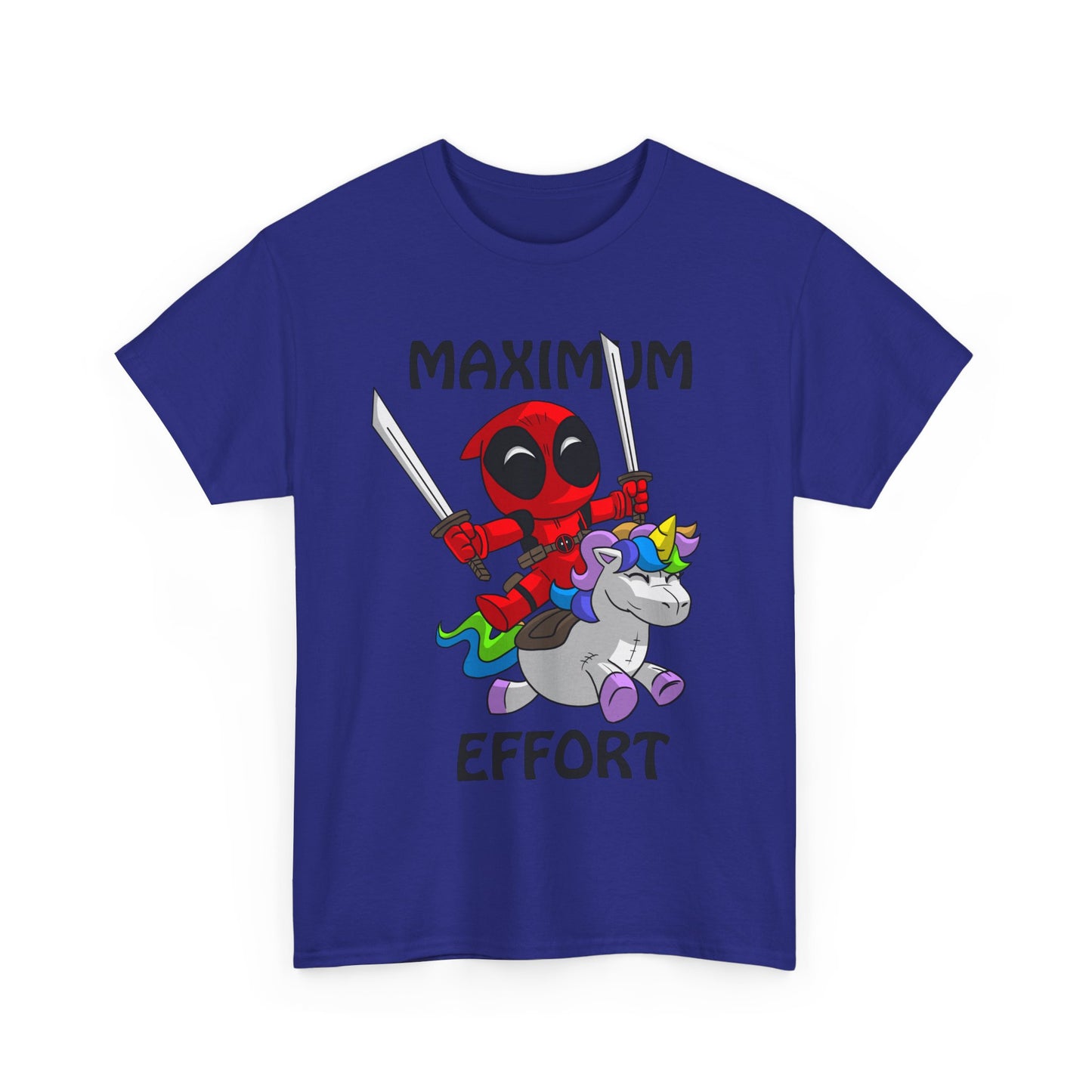Max Effort Unisex Heavy Cotton Tee - Retro Graphic Tee, Gift for Comic Fans, Casual Wear, Unique Streetwear, Birthday Present