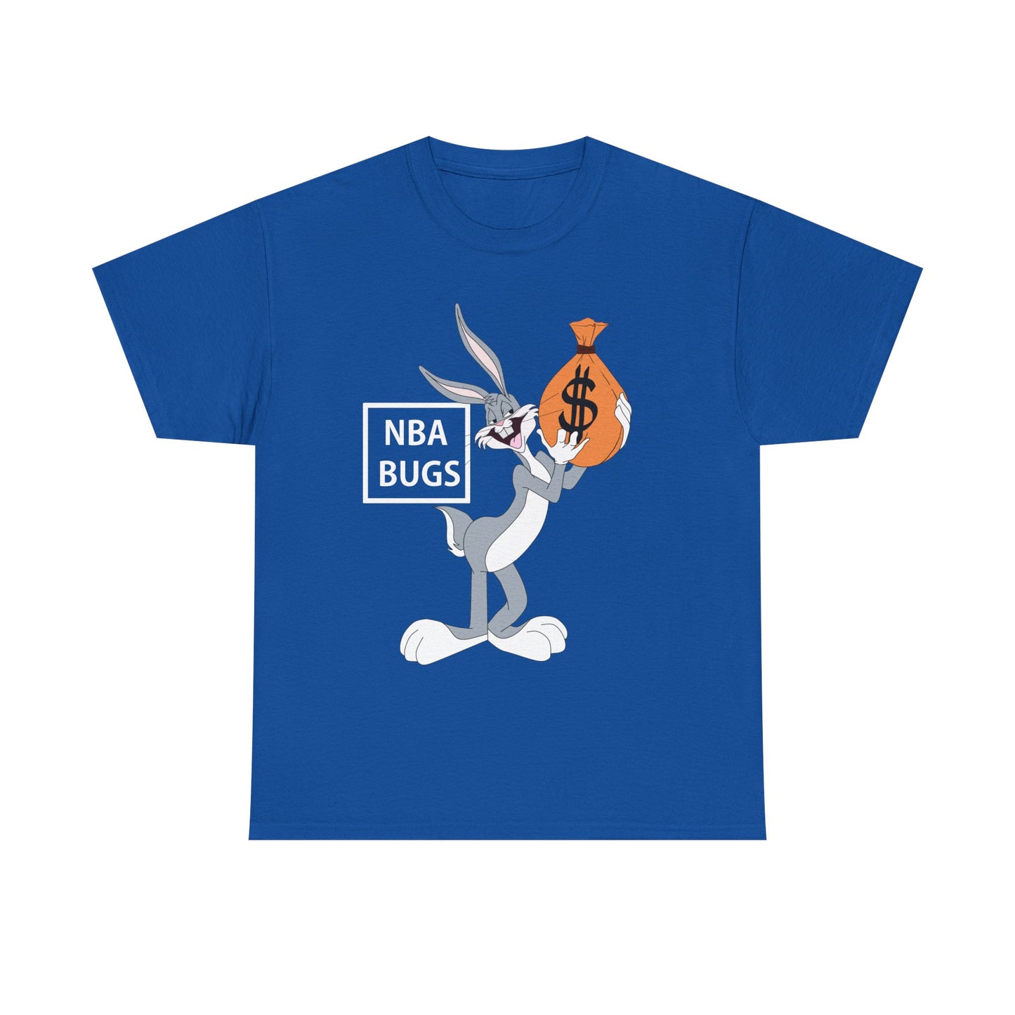 NBA Bugs Unisex Heavy Cotton Tee - Retro Graphic Tee, Gift for Comic Fans, Casual Wear, Unique Streetwear, Birthday Present