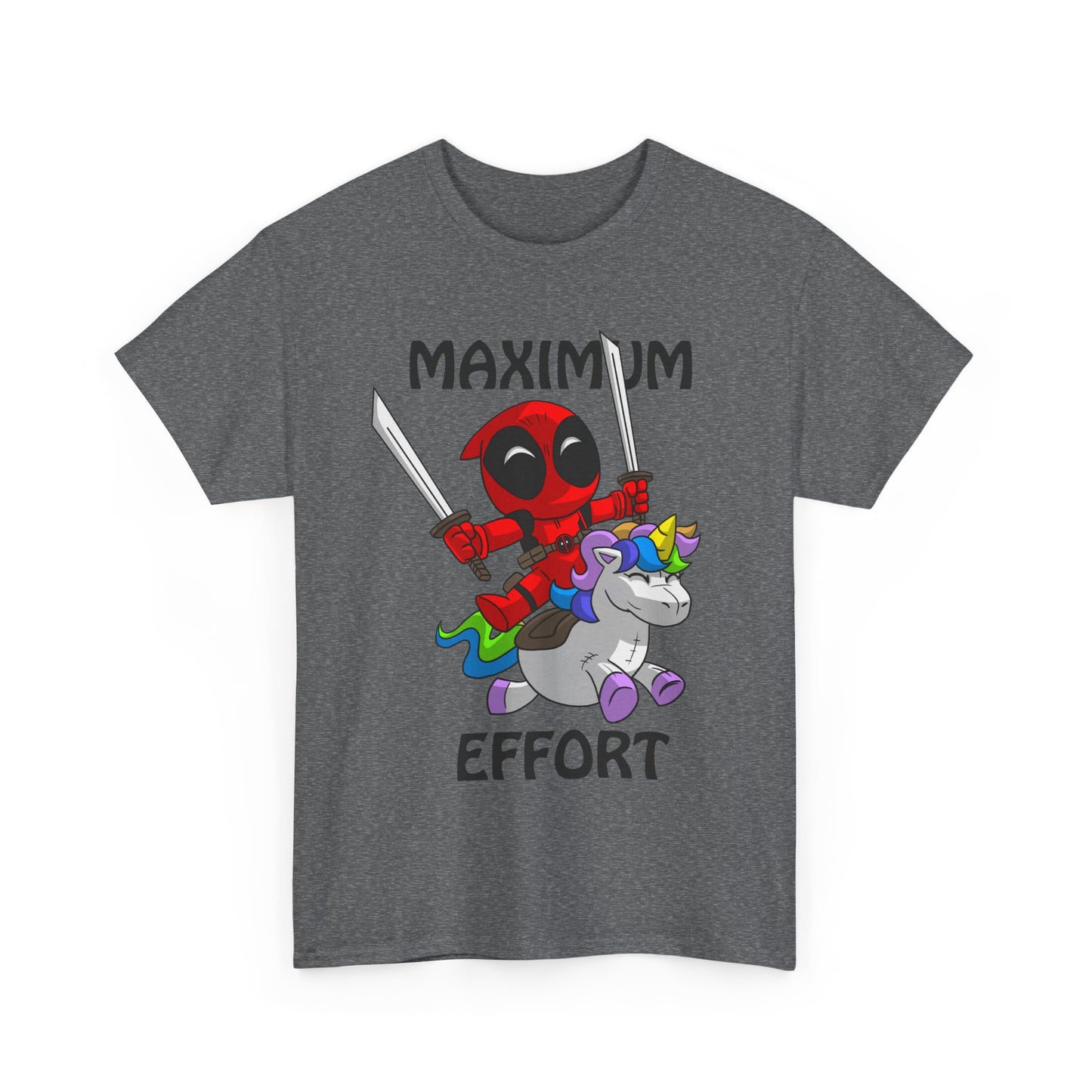 Max Effort Unisex Heavy Cotton Tee - Retro Graphic Tee, Gift for Comic Fans, Casual Wear, Unique Streetwear, Birthday Present
