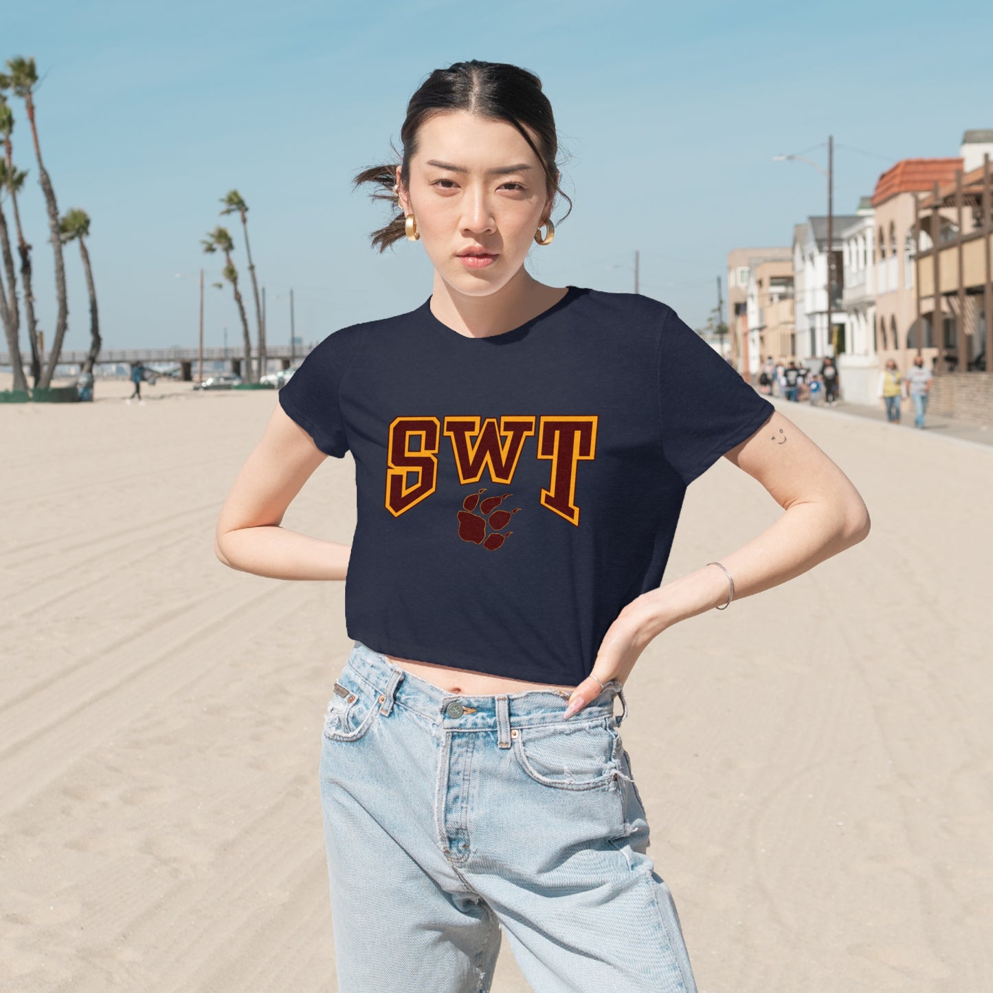 SWT Women's Flowy Cropped Tee