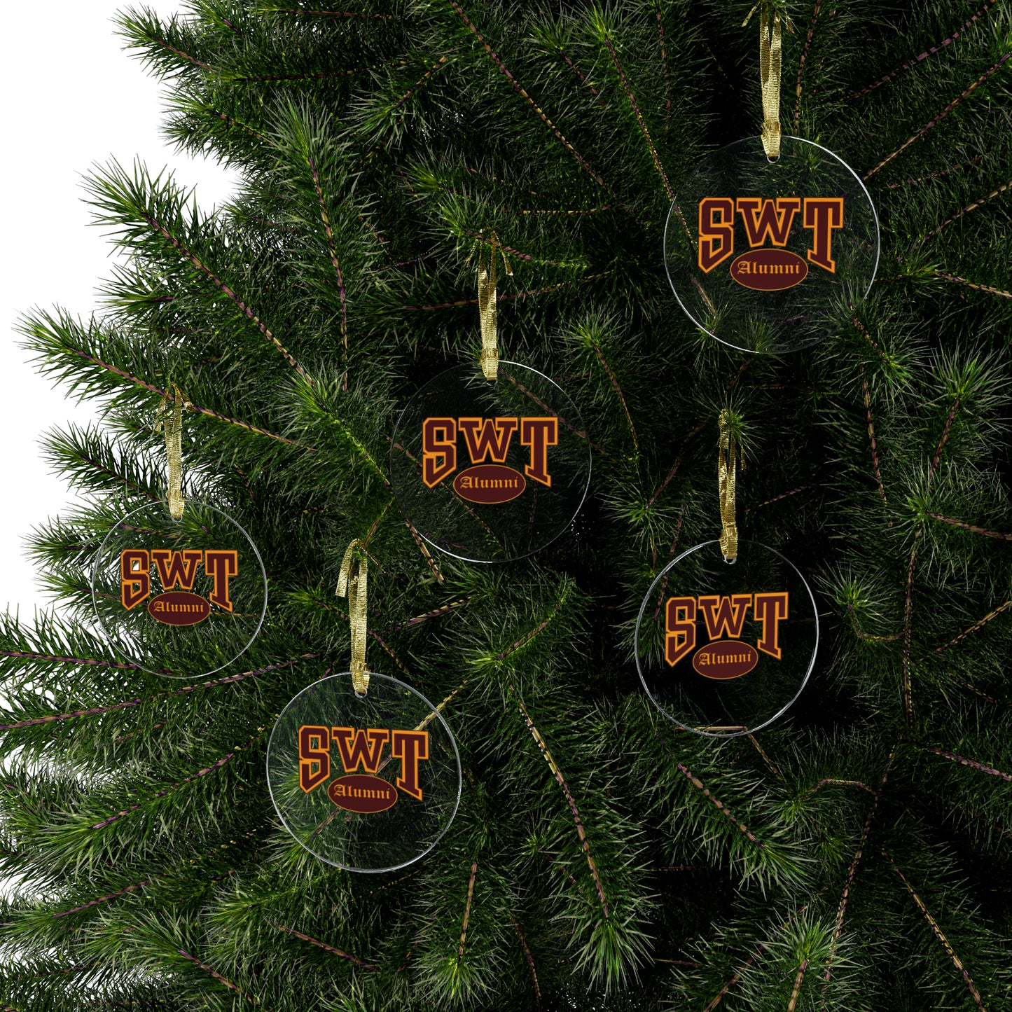 SWT alumni Acrylic Ornaments