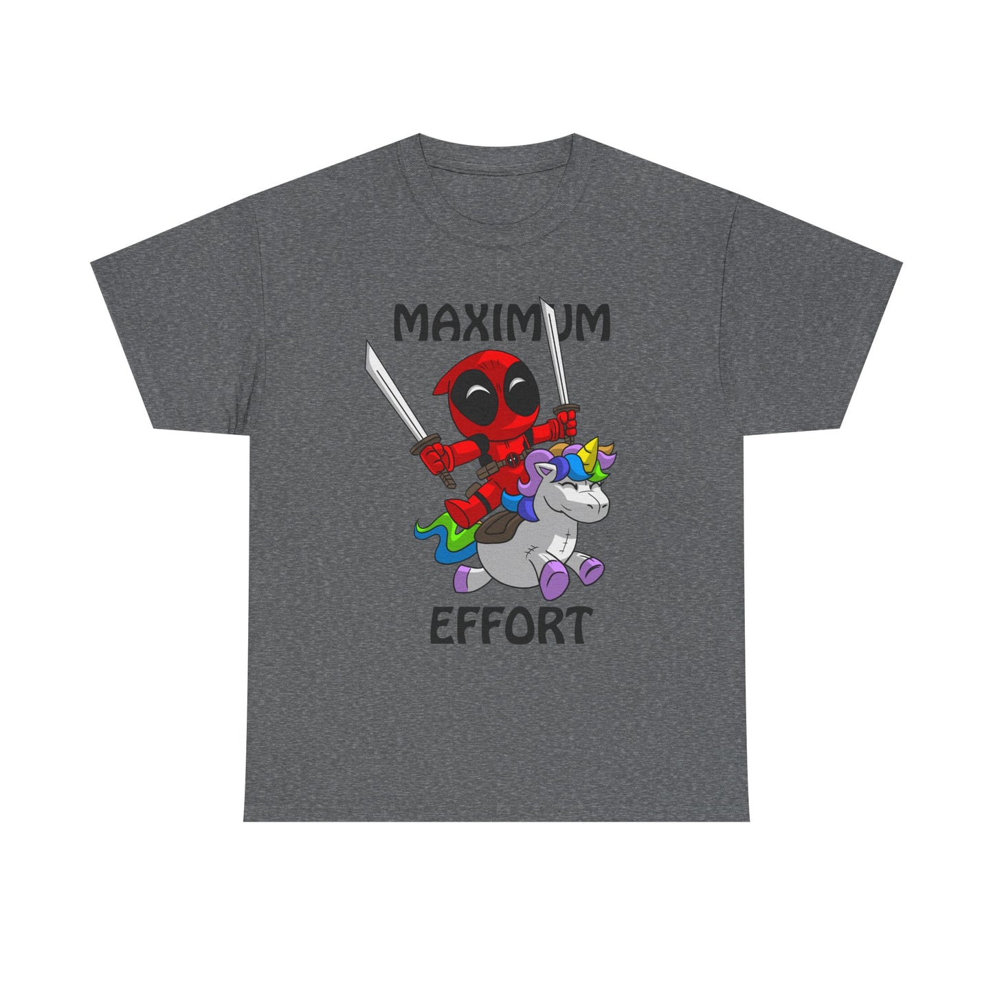 Max Effort Unisex Heavy Cotton Tee - Retro Graphic Tee, Gift for Comic Fans, Casual Wear, Unique Streetwear, Birthday Present