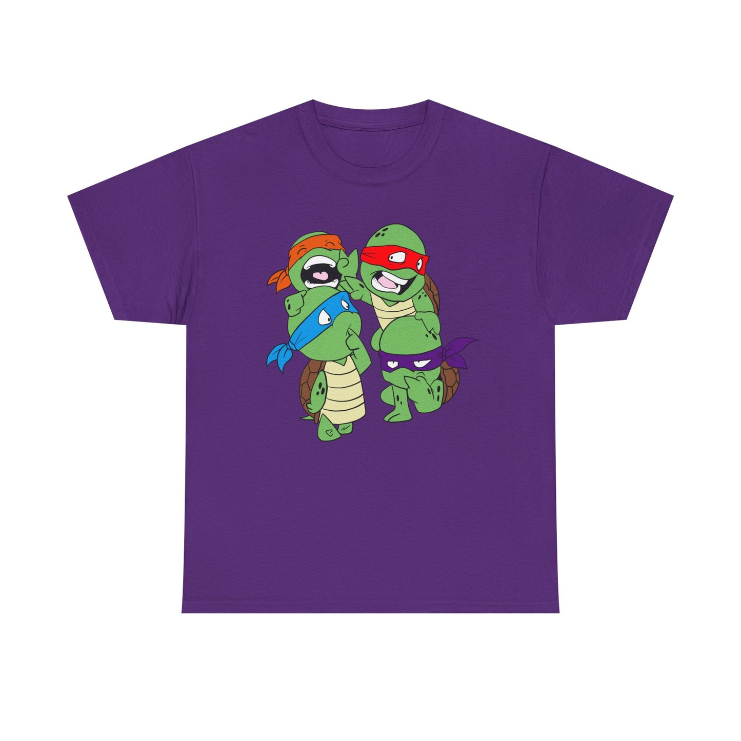 Turtle Power Unisex Heavy Cotton Tee - Retro Graphic Tee, Gift for Comic Fans, Casual Wear, Unique Streetwear, Birthday Present
