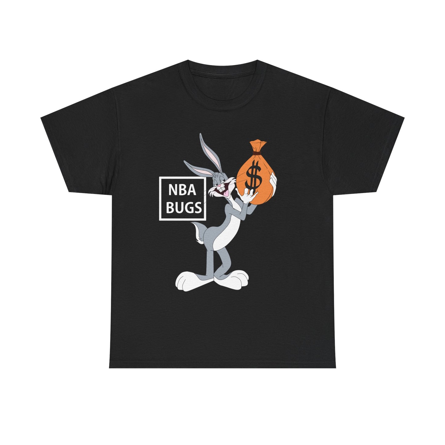 NBA Bugs Unisex Heavy Cotton Tee - Retro Graphic Tee, Gift for Comic Fans, Casual Wear, Unique Streetwear, Birthday Present