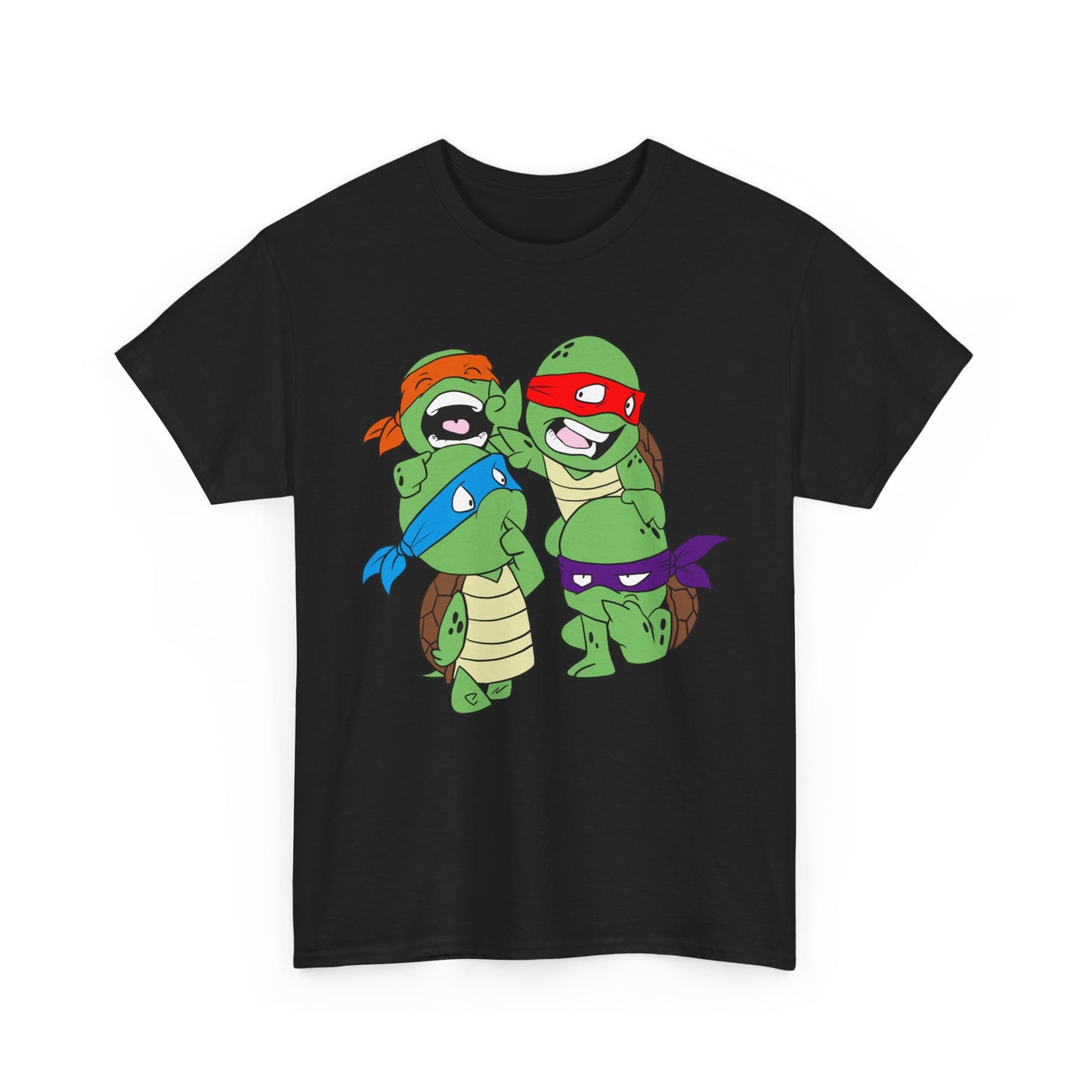 Turtle Power Unisex Heavy Cotton Tee - Retro Graphic Tee, Gift for Comic Fans, Casual Wear, Unique Streetwear, Birthday Present