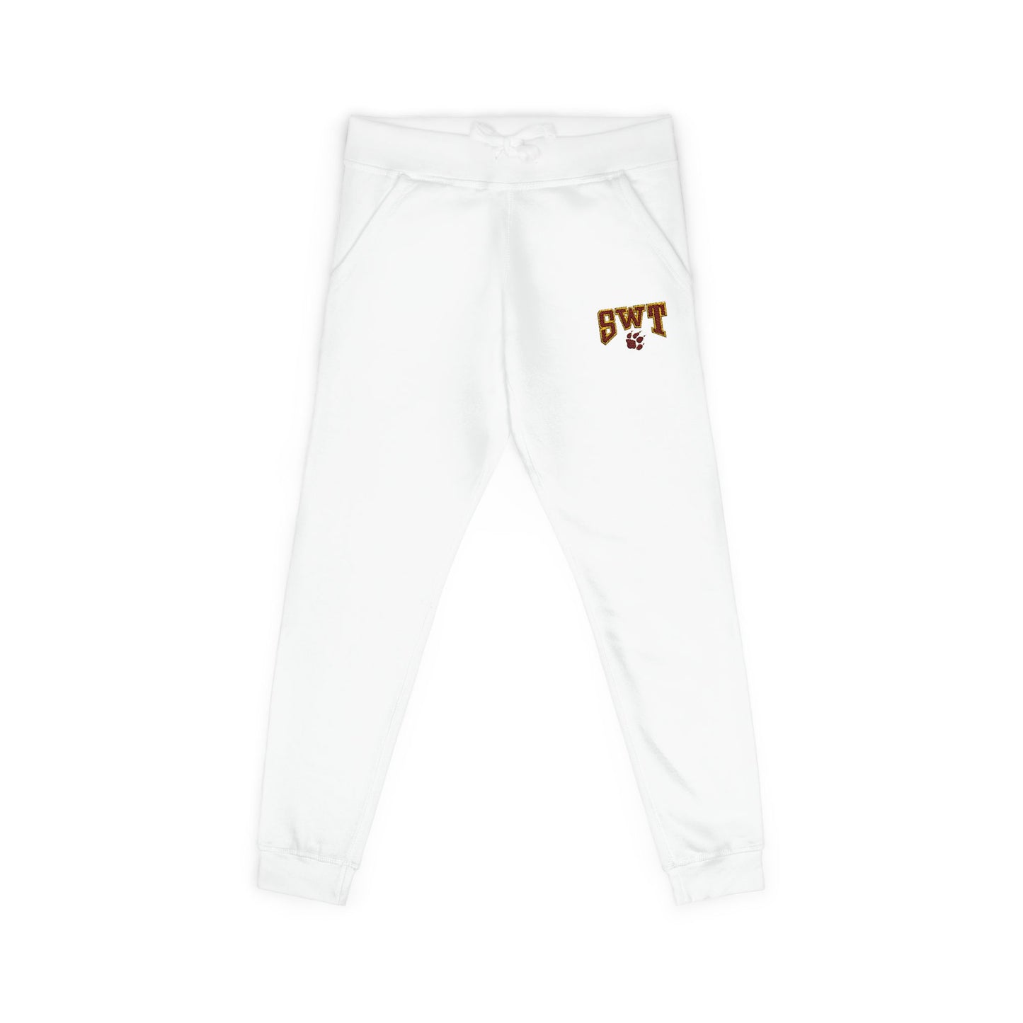 SWT Cozy Unisex Fleece Sweatpants, Embroidered Comfortwear, Ideal for Relaxation, Casual Style, Perfect Gift for Friends