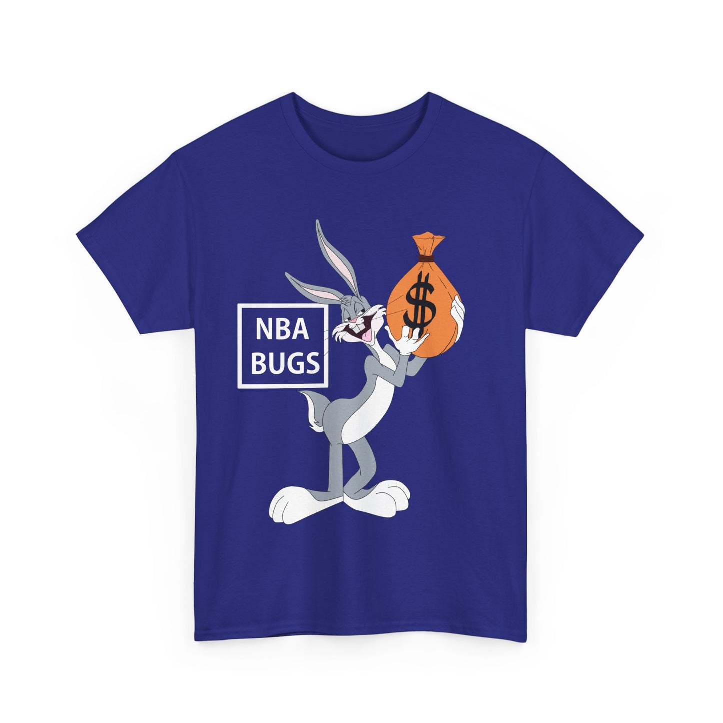 NBA Bugs Unisex Heavy Cotton Tee - Retro Graphic Tee, Gift for Comic Fans, Casual Wear, Unique Streetwear, Birthday Present