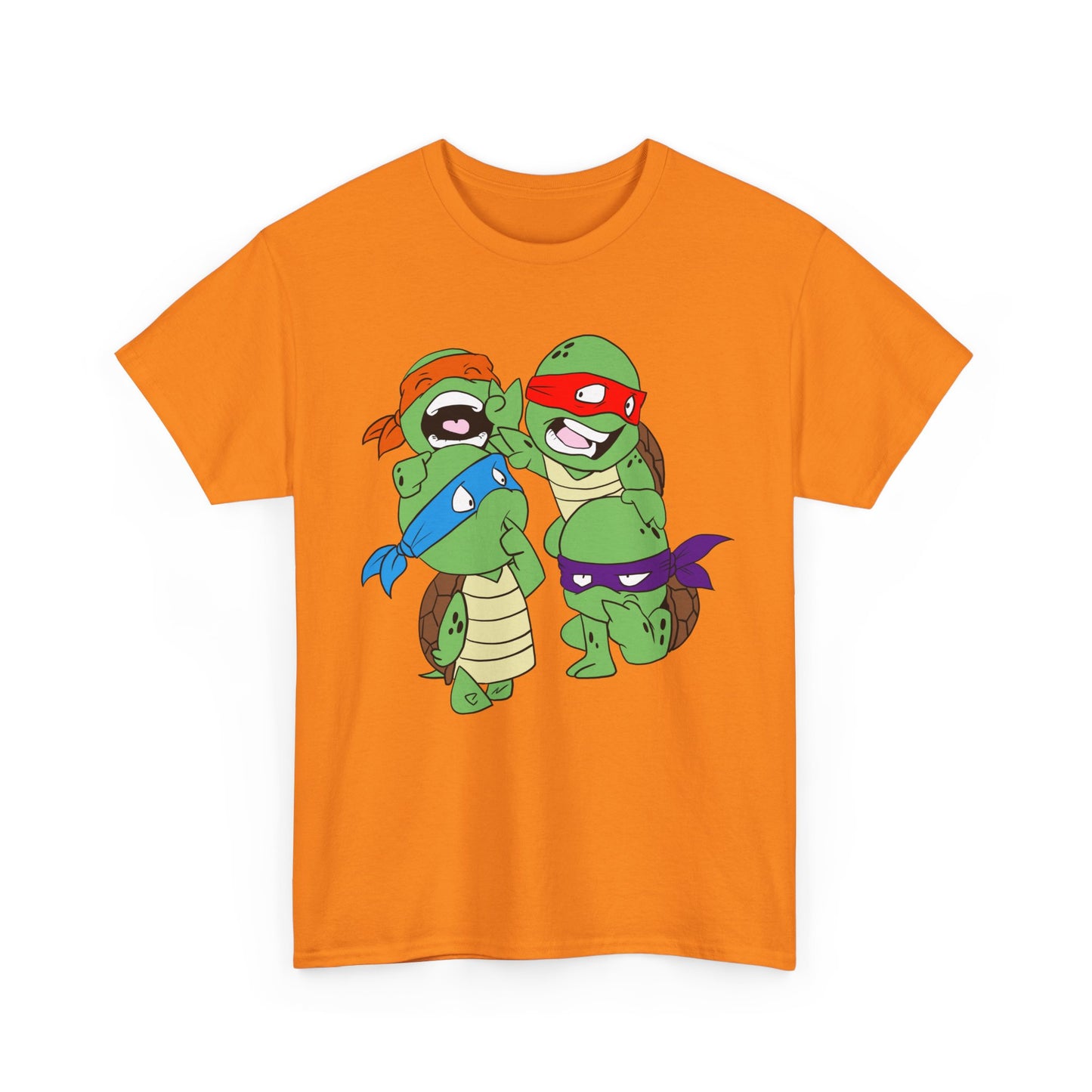 Turtle Power Unisex Heavy Cotton Tee - Retro Graphic Tee, Gift for Comic Fans, Casual Wear, Unique Streetwear, Birthday Present