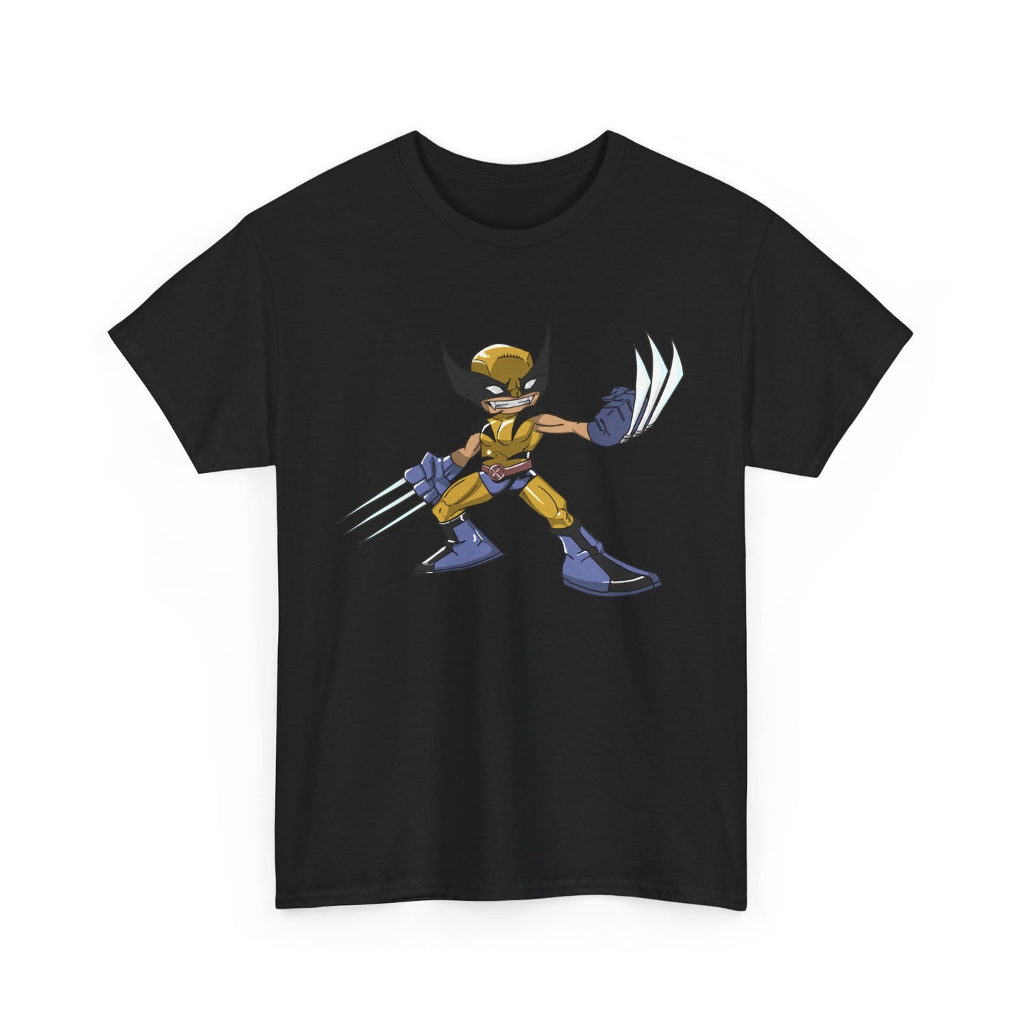 WOLVIE Unisex Heavy Cotton Tee - Retro Graphic Tee, Gift for Comic Fans, Casual Wear, Unique Streetwear, Birthday Present
