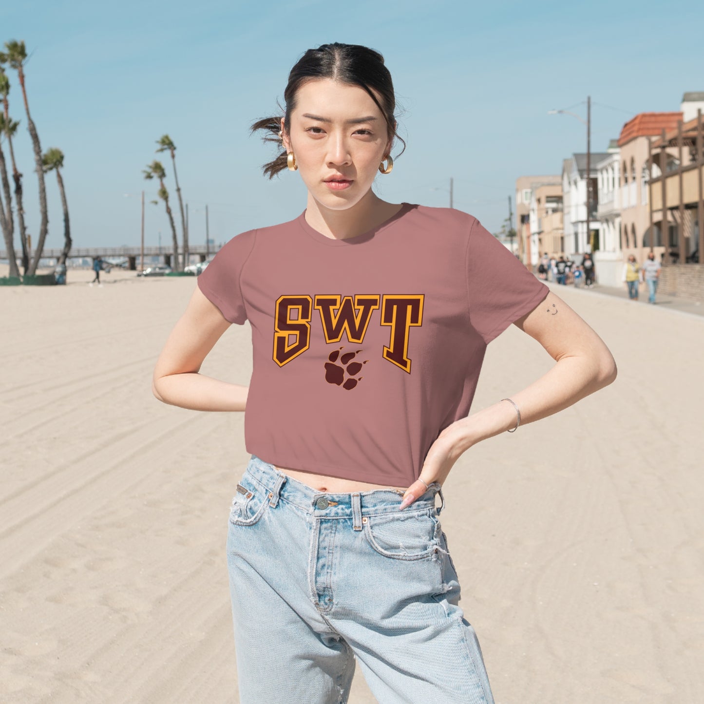 SWT Women's Flowy Cropped Tee