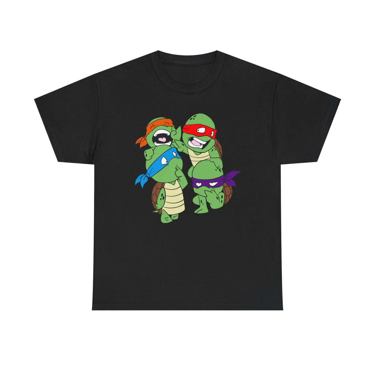 Turtle Power Unisex Heavy Cotton Tee - Retro Graphic Tee, Gift for Comic Fans, Casual Wear, Unique Streetwear, Birthday Present