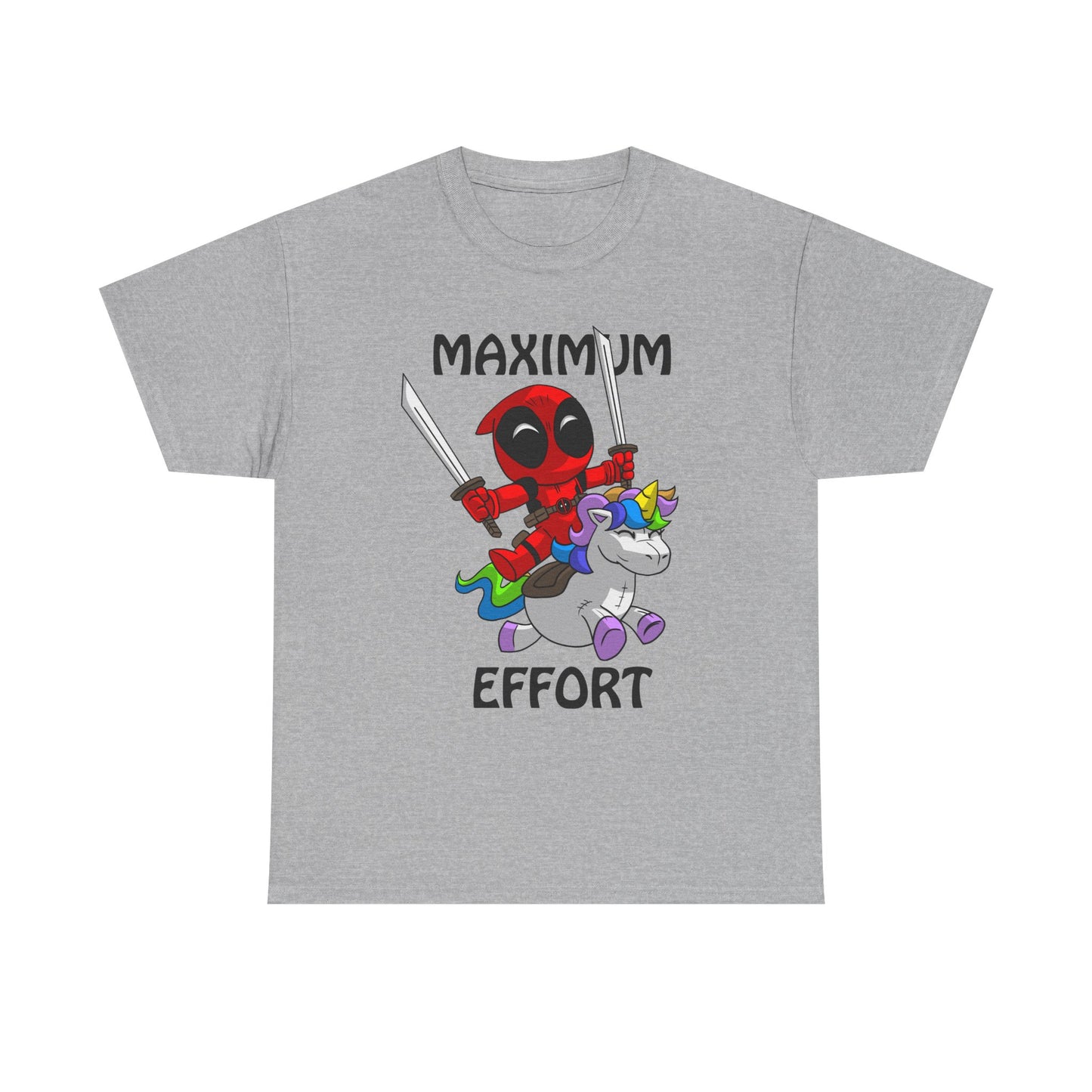 Max Effort Unisex Heavy Cotton Tee - Retro Graphic Tee, Gift for Comic Fans, Casual Wear, Unique Streetwear, Birthday Present