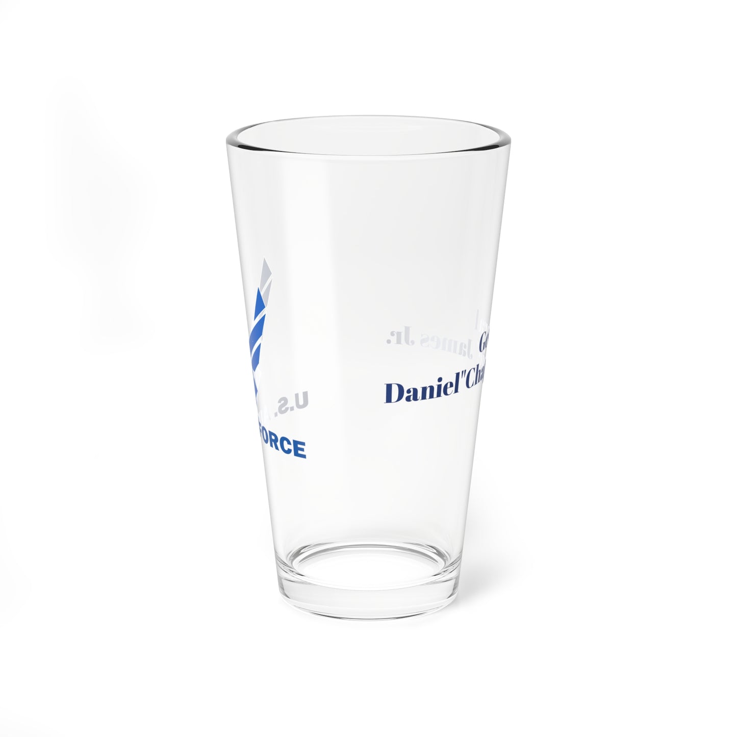 USAF Name and Rank Mixing Glass, 16oz