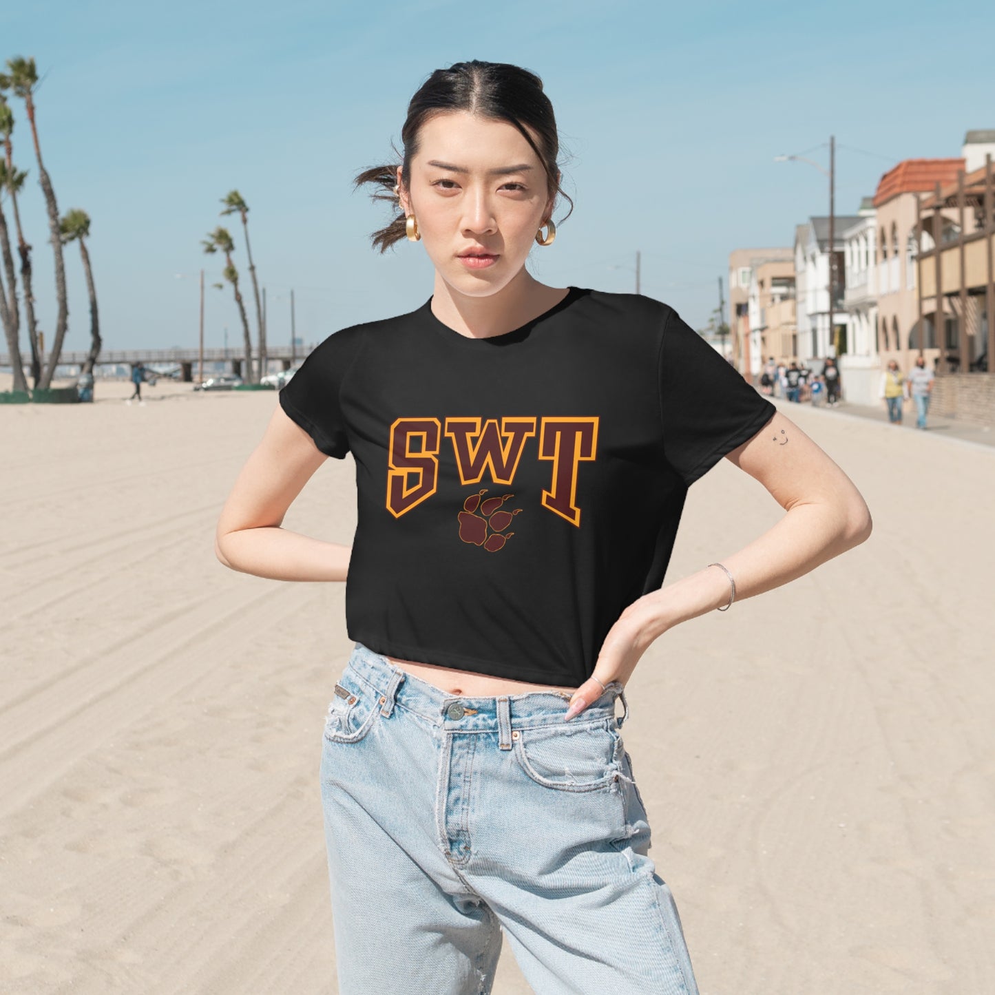 SWT Women's Flowy Cropped Tee