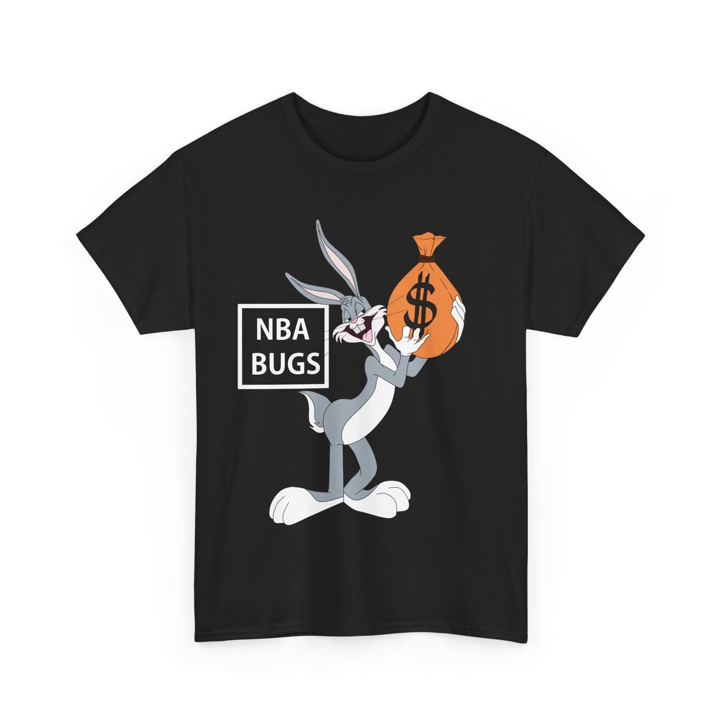 NBA Bugs Unisex Heavy Cotton Tee - Retro Graphic Tee, Gift for Comic Fans, Casual Wear, Unique Streetwear, Birthday Present