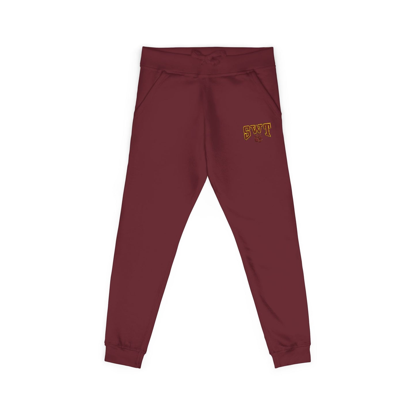 SWT Cozy Unisex Fleece Sweatpants, Embroidered Comfortwear, Ideal for Relaxation, Casual Style, Perfect Gift for Friends