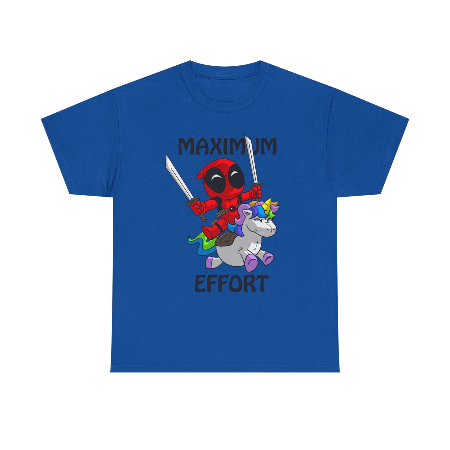 Max Effort Unisex Heavy Cotton Tee - Retro Graphic Tee, Gift for Comic Fans, Casual Wear, Unique Streetwear, Birthday Present