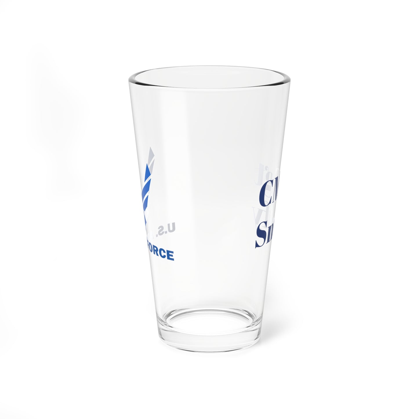 USAF Name and Rank Mixing Glass, 16oz
