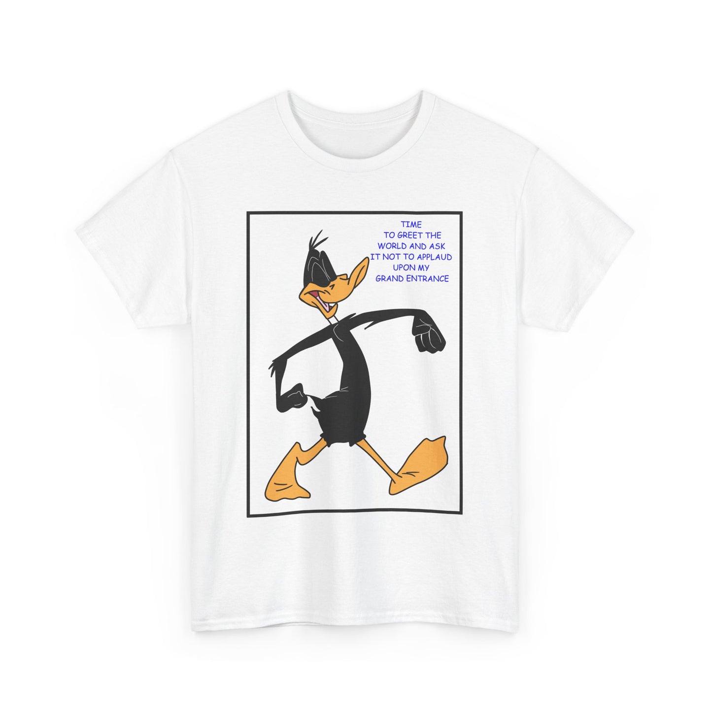 Daffy Clap Unisex Heavy Cotton Tee - Retro Graphic Tee, Gift for Comic Fans, Casual Wear, Unique Streetwear, Birthday Present