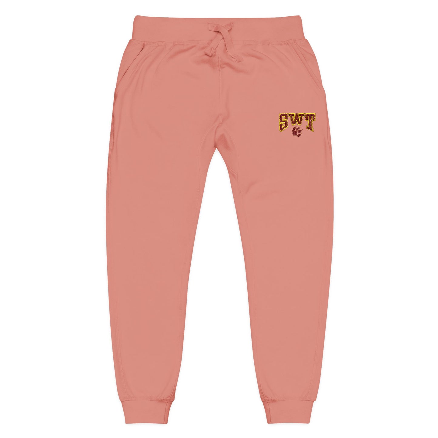 SWT Cozy Unisex Fleece Sweatpants, Embroidered Comfortwear, Ideal for Relaxation, Casual Style, Perfect Gift for Friends