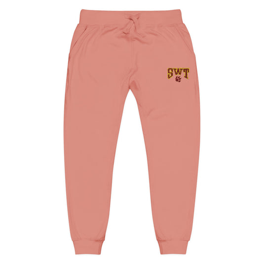 SWT Cozy Unisex Fleece Sweatpants, Embroidered Comfortwear, Ideal for Relaxation, Casual Style, Perfect Gift for Friends