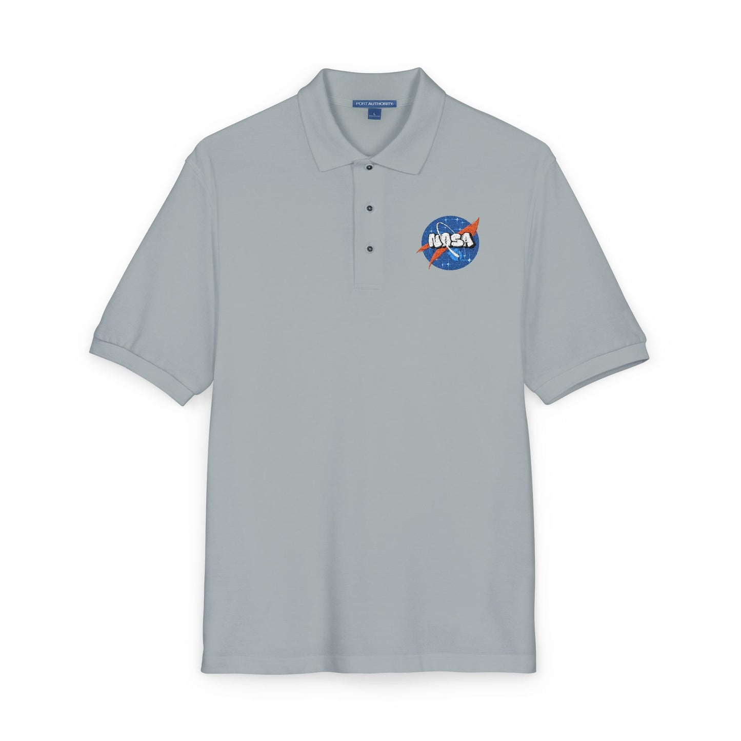 Embroidered NASA Logo Polo Shirt — Classic Space Graphic Polo