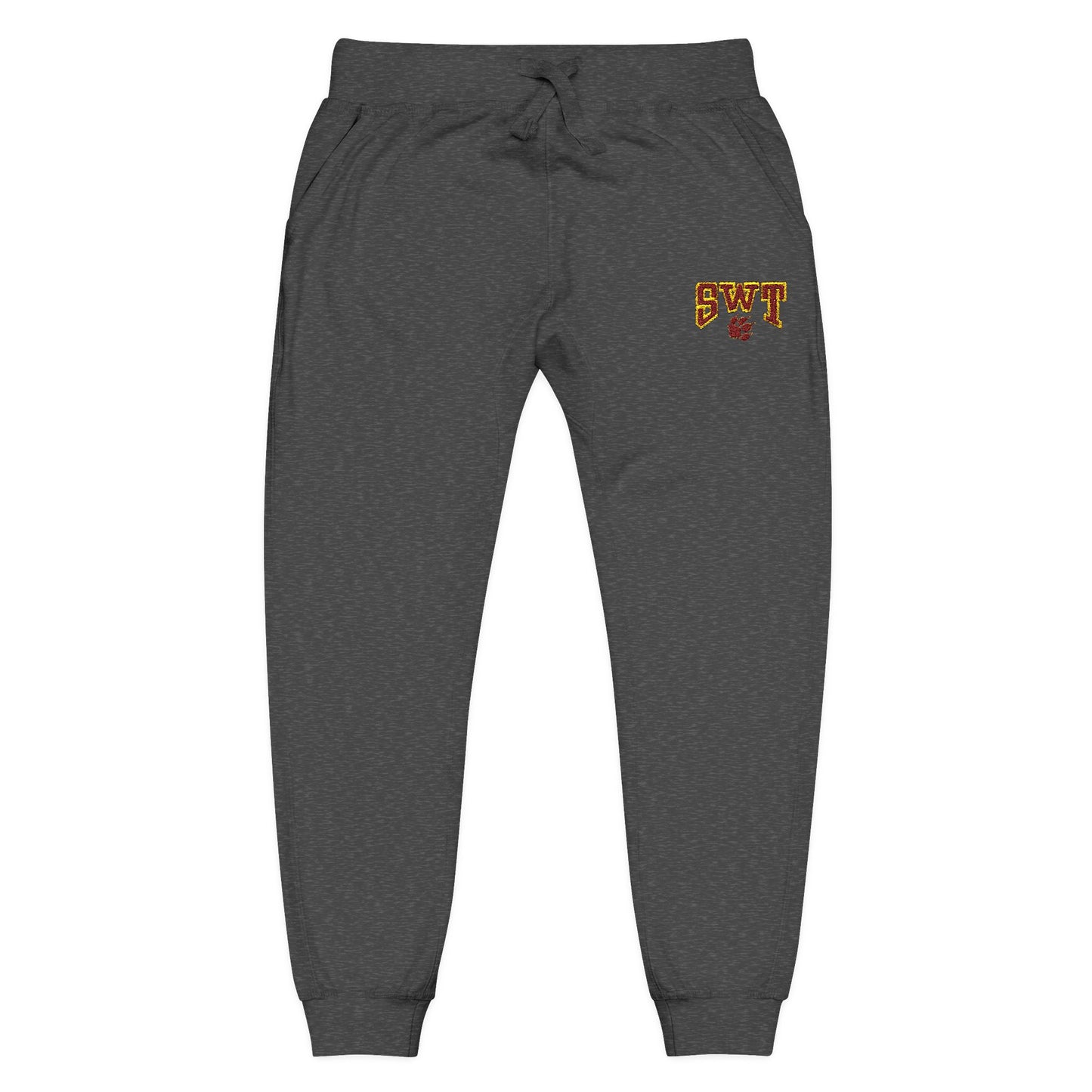 SWT Cozy Unisex Fleece Sweatpants, Embroidered Comfortwear, Ideal for Relaxation, Casual Style, Perfect Gift for Friends
