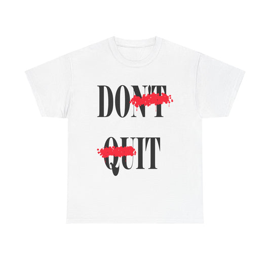Do It / Don't Quit Unisex Heavy Cotton Tee - Retro Graphic Tee, Gift for Comic Fans, Casual Wear, Unique Streetwear, Birthday Present