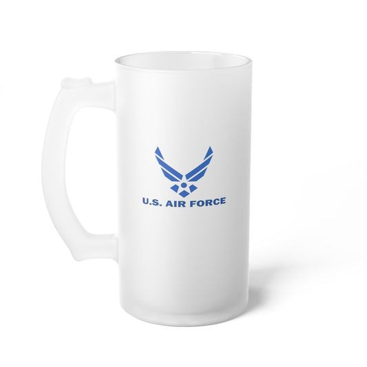 USAF Frosted Glass Beer Mug