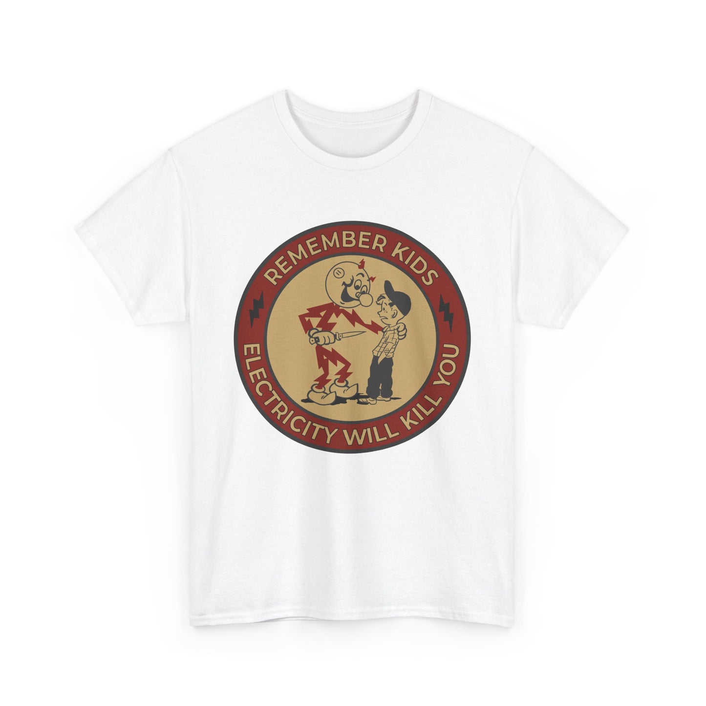 Elctro Shock Unisex Heavy Cotton Tee - Retro Graphic Tee, Gift for Comic Fans, Casual Wear, Unique Streetwear, Birthday Present