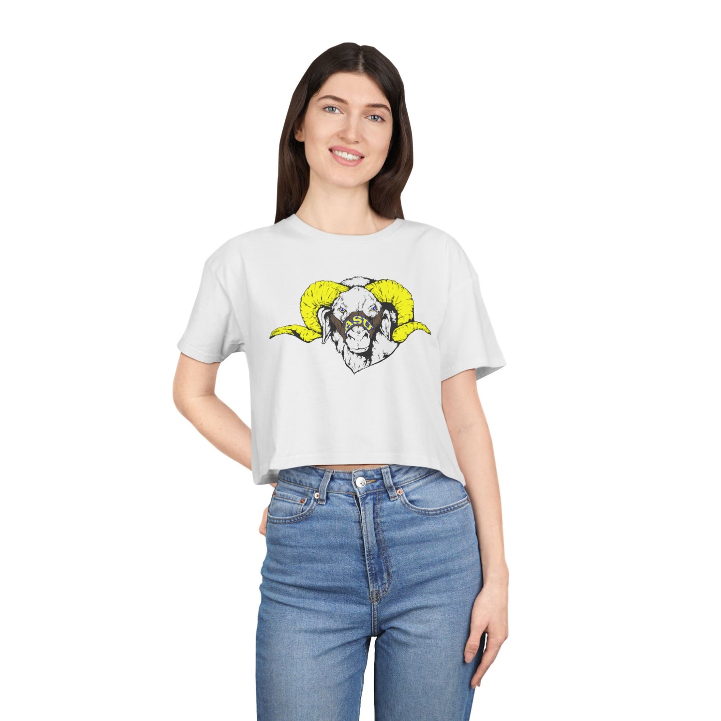 Copy of Copy of Bold Statement Women's Crop Tee, Casual Fashion, Trendy Graphic Top, Festival Wear, Summer Style, Gift for Her