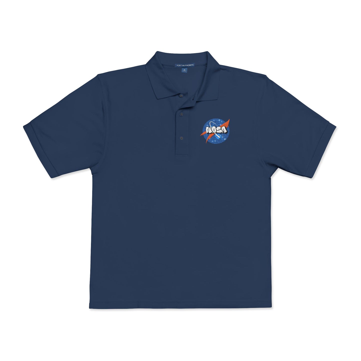Embroidered NASA Logo Polo Shirt — Classic Space Graphic Polo