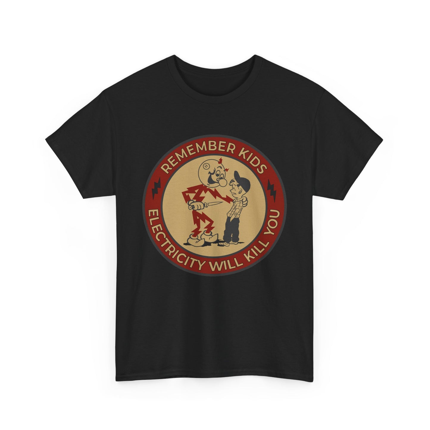 Elctro Shock Unisex Heavy Cotton Tee - Retro Graphic Tee, Gift for Comic Fans, Casual Wear, Unique Streetwear, Birthday Present