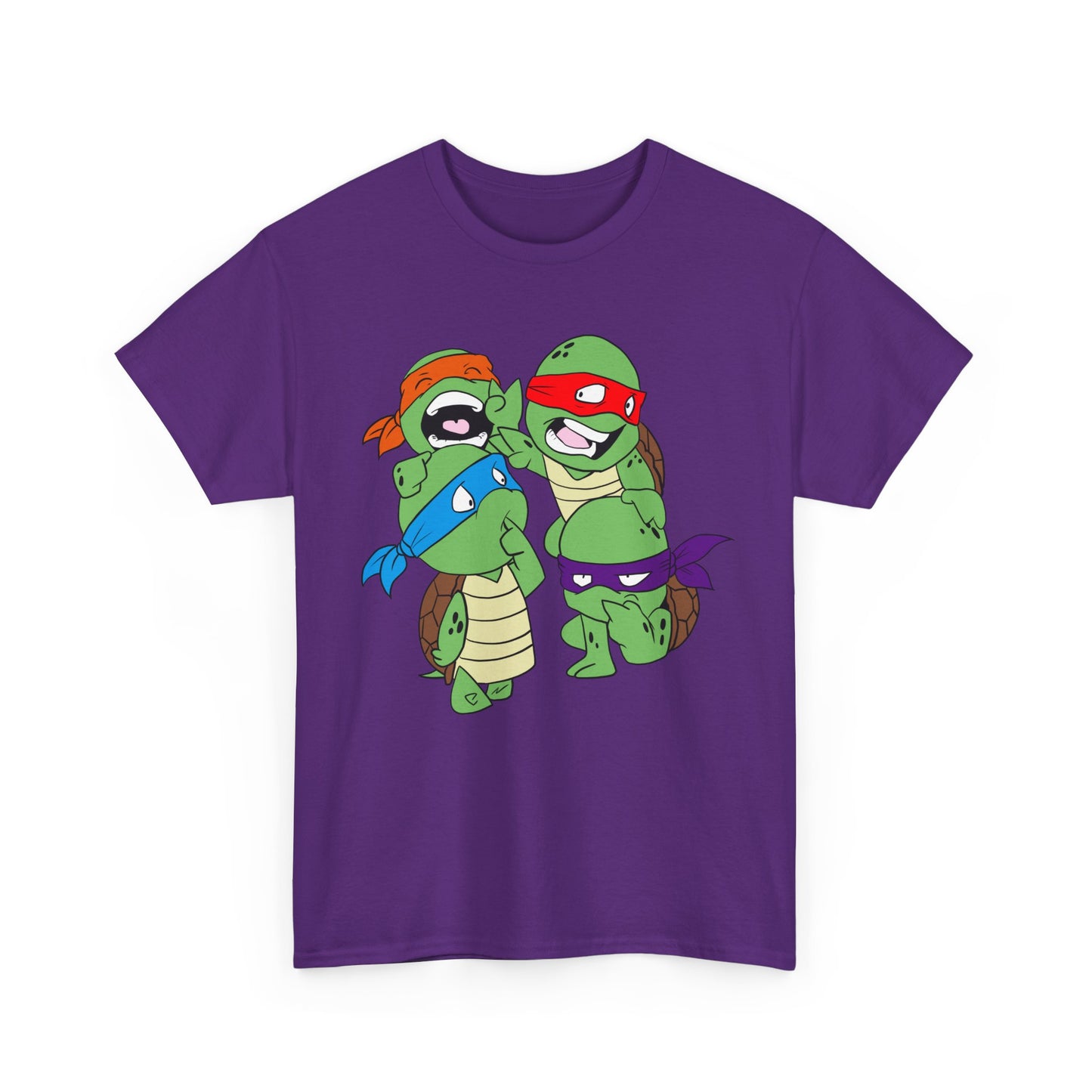 Turtle Power Unisex Heavy Cotton Tee - Retro Graphic Tee, Gift for Comic Fans, Casual Wear, Unique Streetwear, Birthday Present