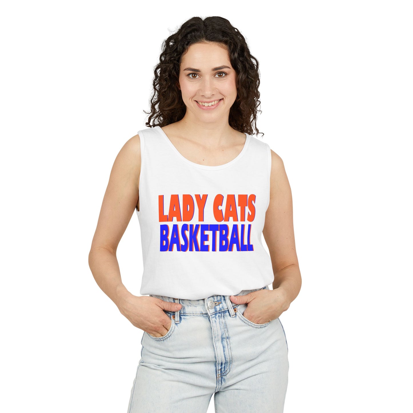 Lady Cats Basketball Tank Top, Unisex Athletic Tee for Sports Fans, Team Spirit Wear, Summer Sports Apparel, Gift for Athletes