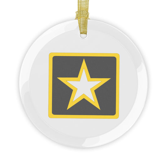Army Glass Ornament