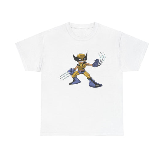 WOLVIE Unisex Heavy Cotton Tee - Retro Graphic Tee, Gift for Comic Fans, Casual Wear, Unique Streetwear, Birthday Present