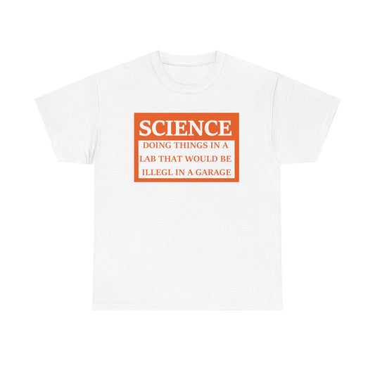 Science Unisex Heavy Cotton Tee - Retro Graphic Tee, Gift for Comic Fans, Casual Wear, Unique Streetwear, Birthday Present