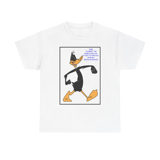 Daffy Clap Unisex Heavy Cotton Tee - Retro Graphic Tee, Gift for Comic Fans, Casual Wear, Unique Streetwear, Birthday Present