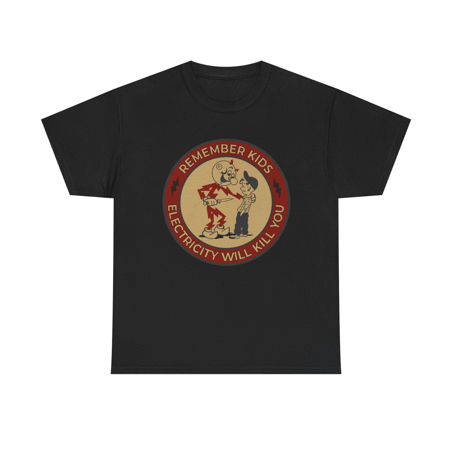 Elctro Shock Unisex Heavy Cotton Tee - Retro Graphic Tee, Gift for Comic Fans, Casual Wear, Unique Streetwear, Birthday Present
