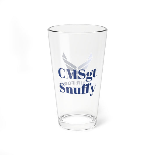 USAF Name and Rank Mixing Glass, 16oz