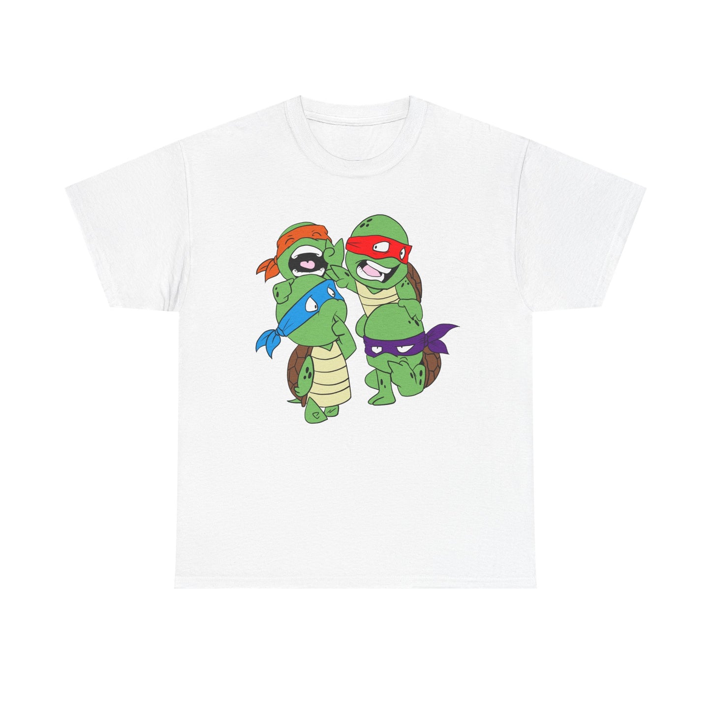 Turtle Power Unisex Heavy Cotton Tee - Retro Graphic Tee, Gift for Comic Fans, Casual Wear, Unique Streetwear, Birthday Present