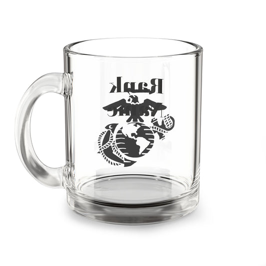 USMC morning Coffee Personalized Glass Mug - 10oz