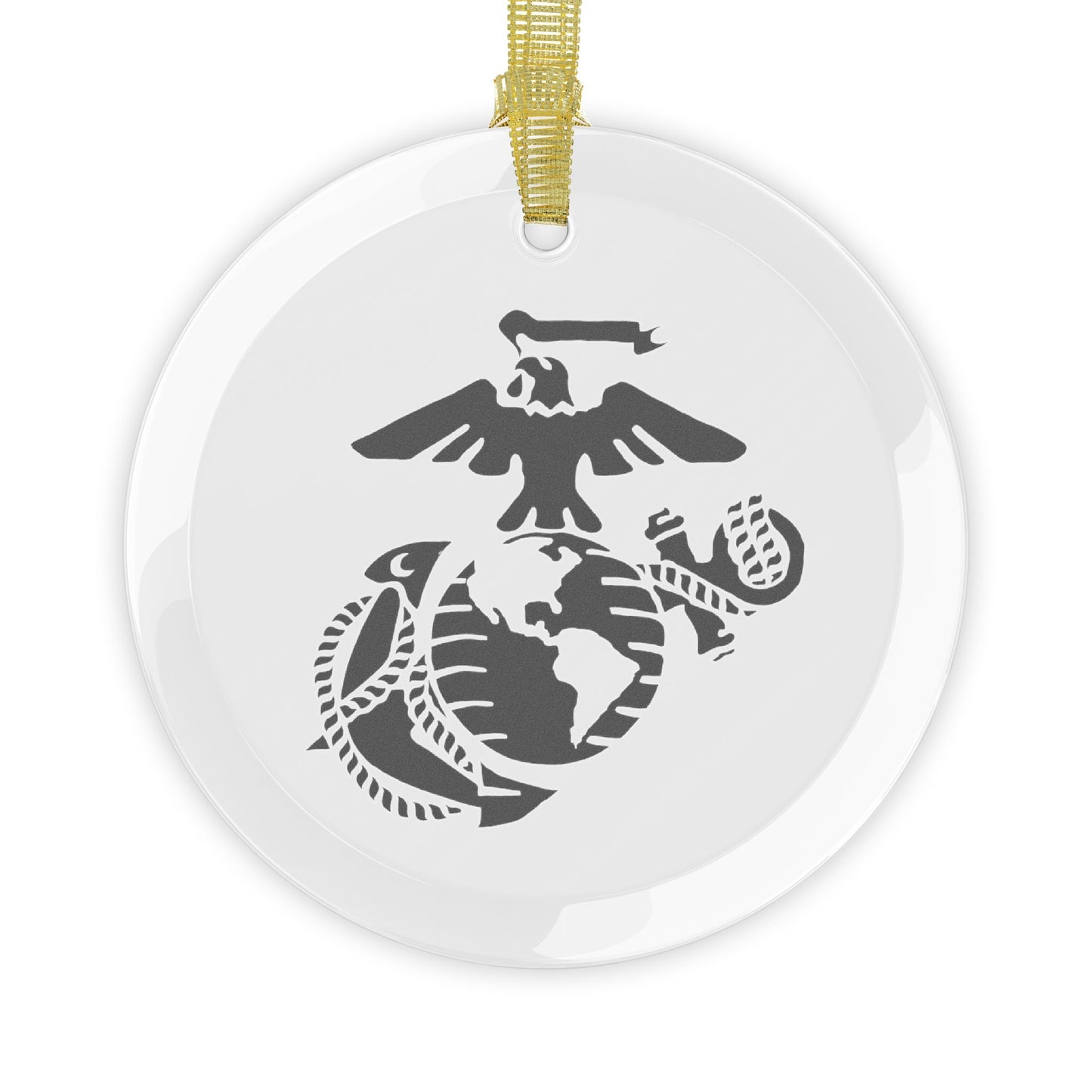 USMC Glass Ornaments