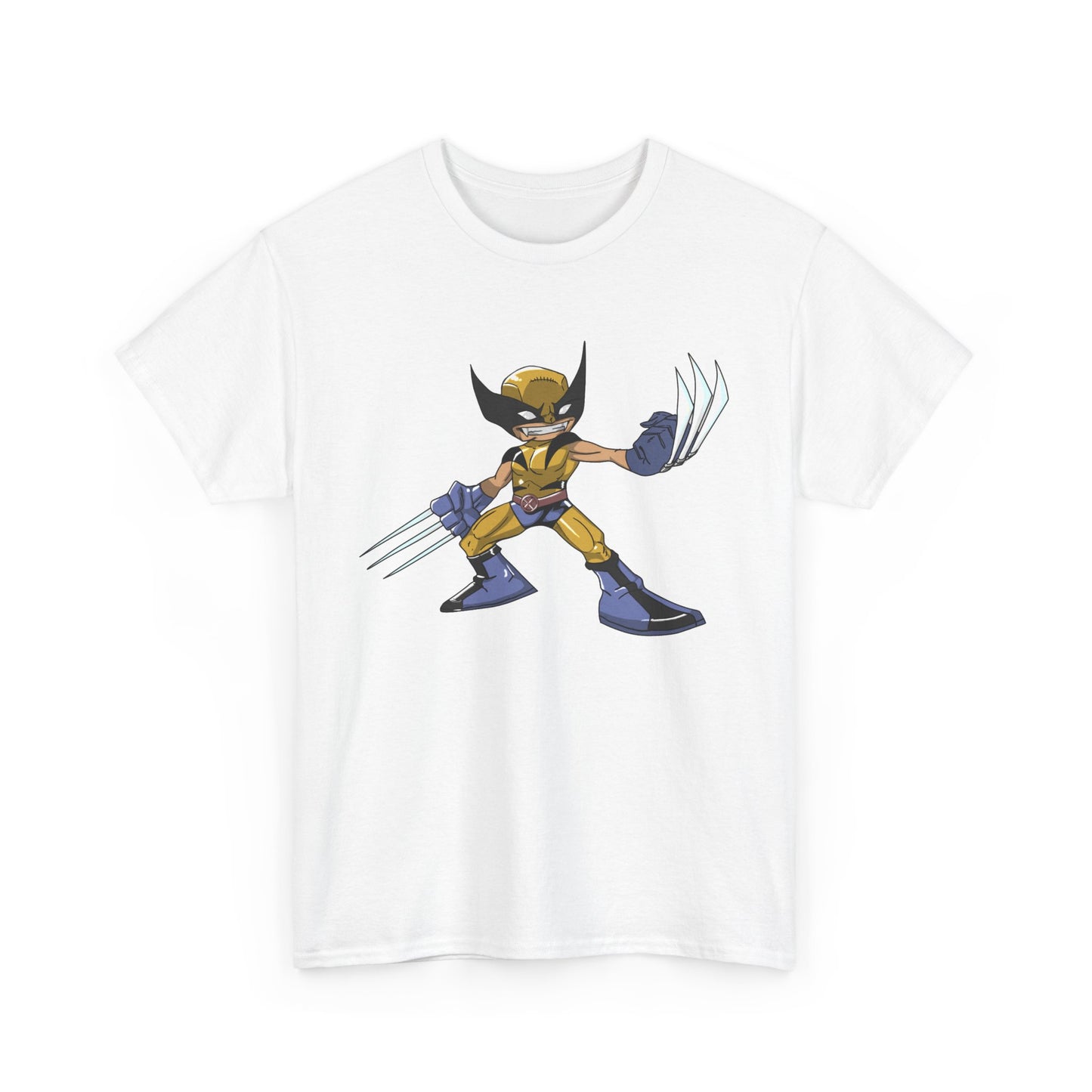 WOLVIE Unisex Heavy Cotton Tee - Retro Graphic Tee, Gift for Comic Fans, Casual Wear, Unique Streetwear, Birthday Present