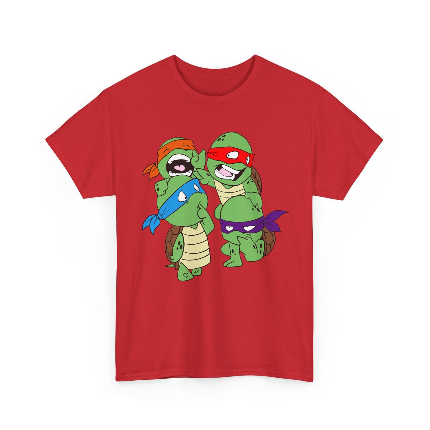 Turtle Power Unisex Heavy Cotton Tee - Retro Graphic Tee, Gift for Comic Fans, Casual Wear, Unique Streetwear, Birthday Present